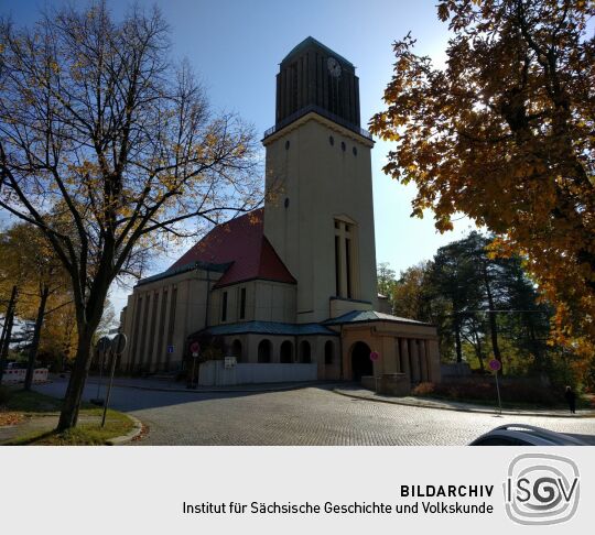 Die Evangelischen Kreuzkirche am Rand der Görlitzer Südstadt