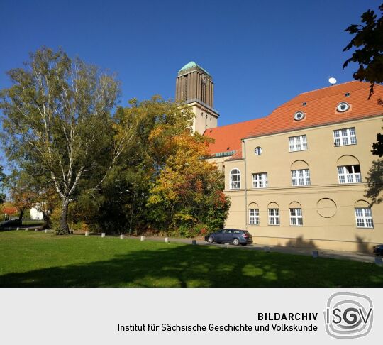 Die Evangelischen Kreuzkirche am Rand der Görlitzer Südstadt