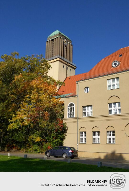 Die Evangelischen Kreuzkirche am Rand der Görlitzer Südstadt