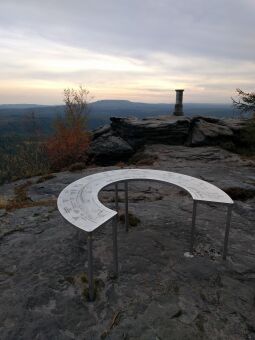 Panoramaerläuterung der Aussicht vom Großen Zschirnstein bei Reinhardtsdorf-Schöna