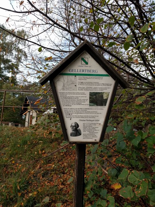 Infotafel auf dem Gellertberg bei Niederau.