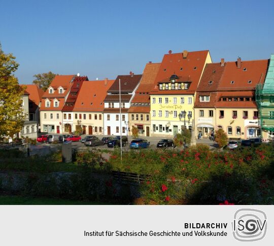 Häuser am Markt in Stolpen.