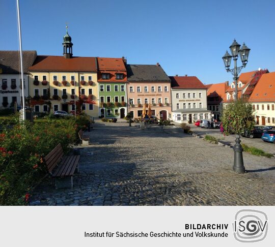 Häuser am Markt in Stolpen.