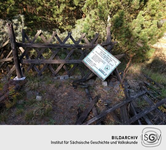 Informationstafel auf dem Aussichtspunkt Oberlausitzblick am Osthang der Neuberzdorfer Höhe.