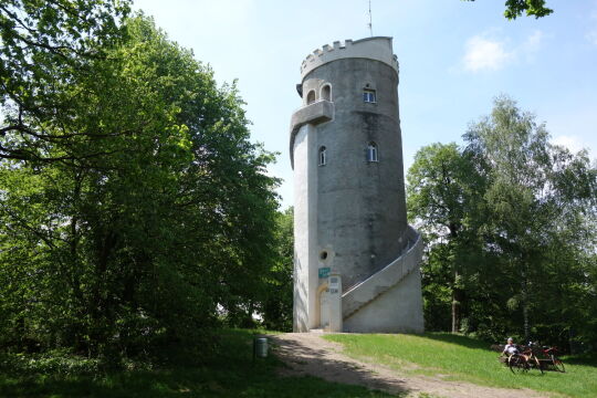 Der Albert-Turm auf dem Collm bei der Ortschaft Collm, heute Ortsteil von Wermsdorf.