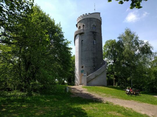 Der Albert-Turm auf dem Collm bei der Ortschaft Collm, heute Ortsteil von Wermsdorf.