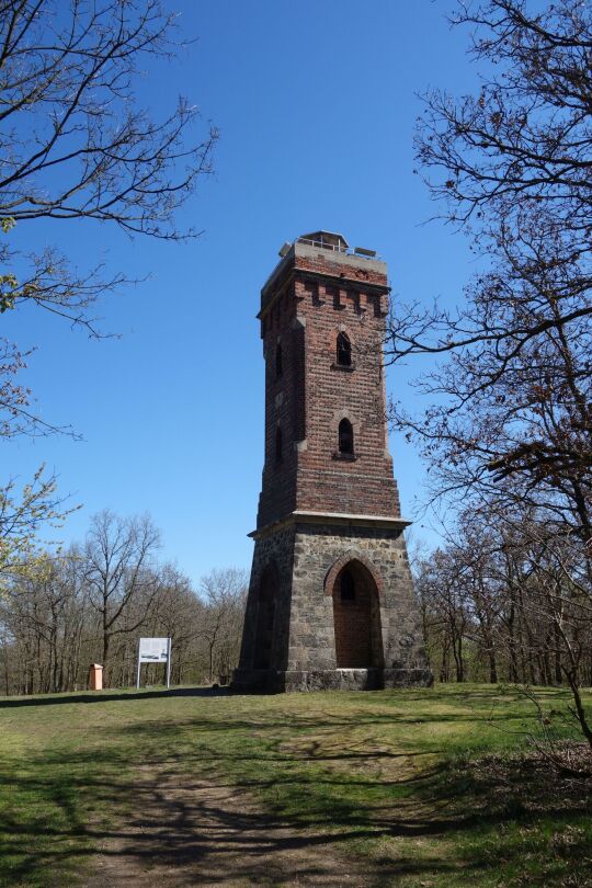 Der Julius-Mosen-Turm auf dem Eisenberg bei Jocketa.