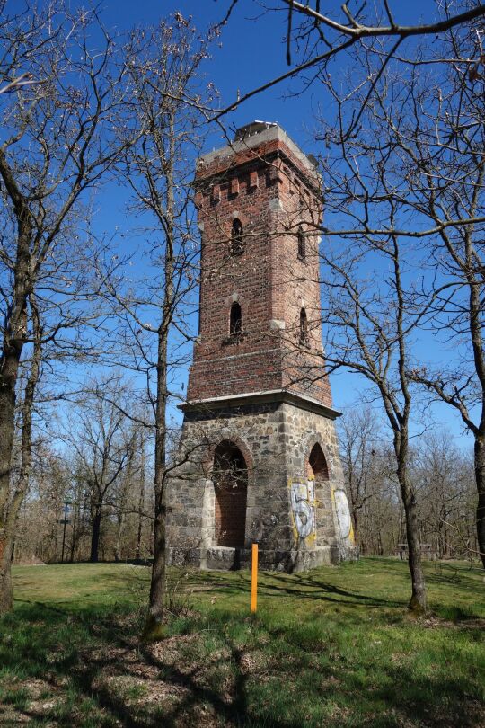 Der Julius-Mosen-Turm auf dem Eisenberg bei Jocketa.