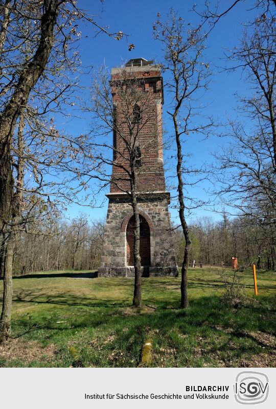 Der Julius-Mosen-Turm auf dem Eisenberg bei Jocketa.