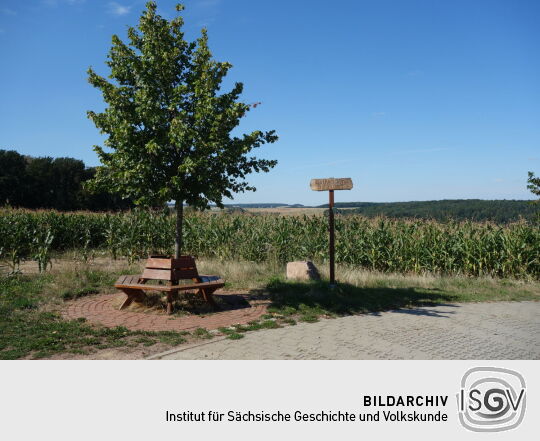 Der Aussichtspunkt Balkon von Böhrigen unterhalb des Aussichtsturms Böhrigen in Striegistal-Etzdorf.