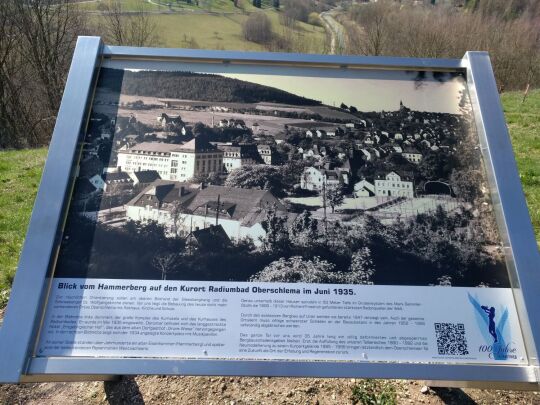 Infotafel am Aussichtspunkt Biedenkopfblick am Hammerberg in Aue-Bad Schlema.