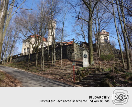 Die Anlagen auf dem Gipfel der Landeskrone bei Görlitz.