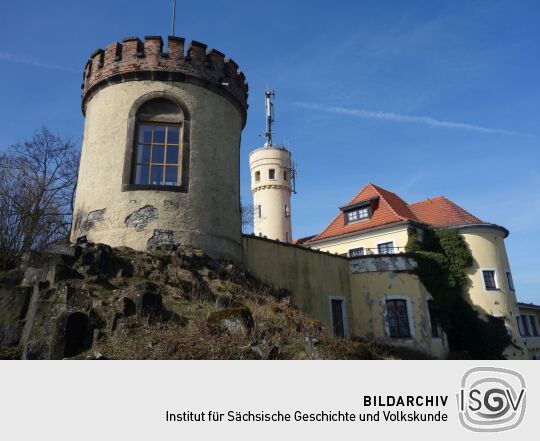 Der Aussichtsturm auf der Landeskrone bei Görlitz.