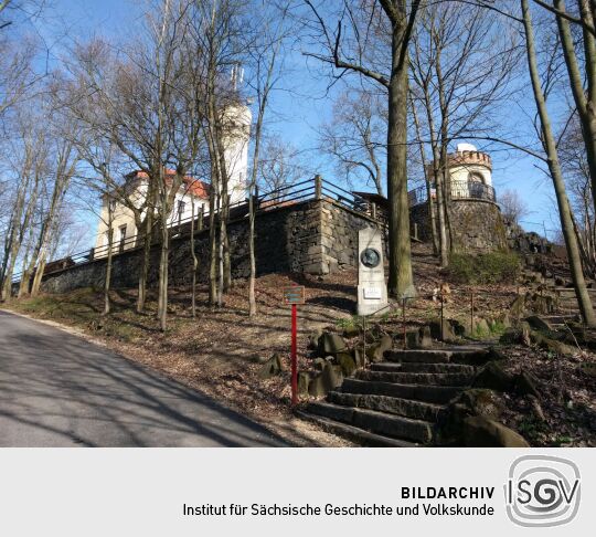 Die Anlagen auf dem Gipfel der Landeskrone bei Görlitz.