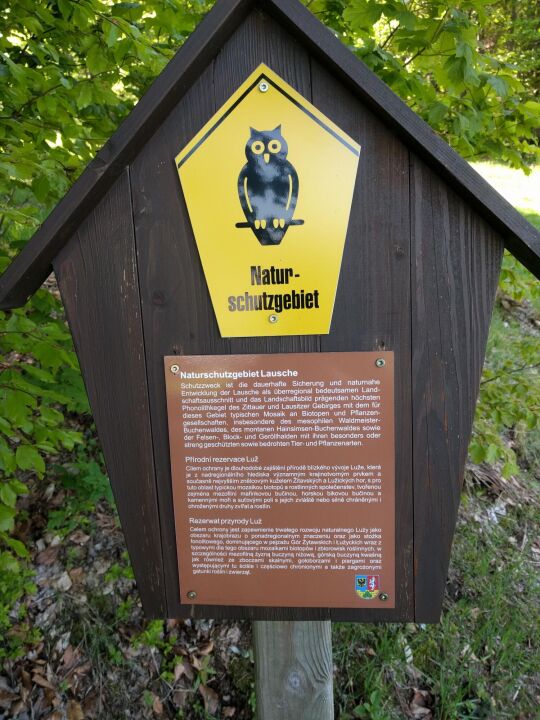 Infotafel zum Naturschutzgebiet Lausche.