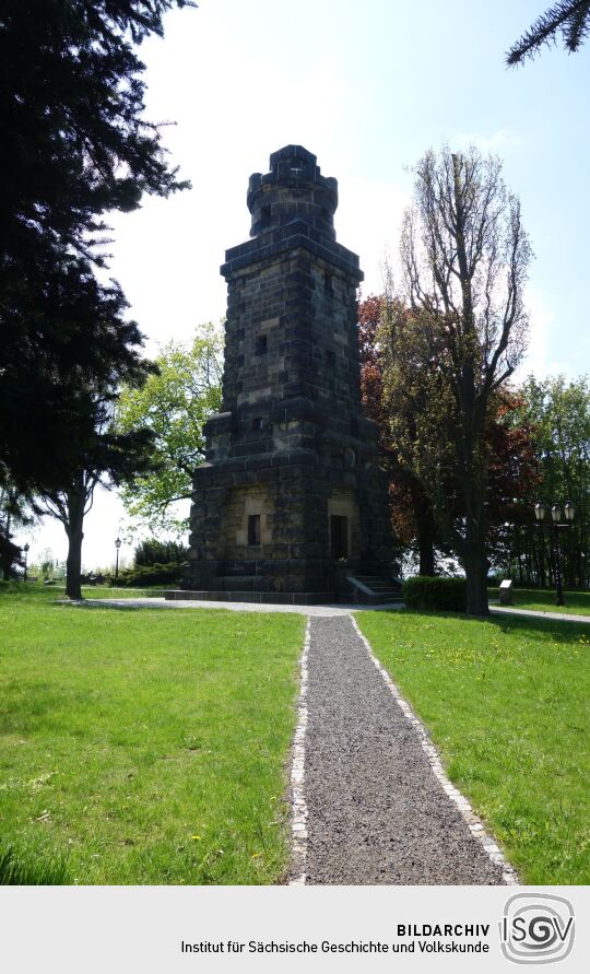 Der Bismarckturm auf dem Hutungsberg von Neugersdorf.