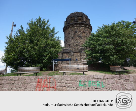 Die Bismarcksäule in Radebeul.