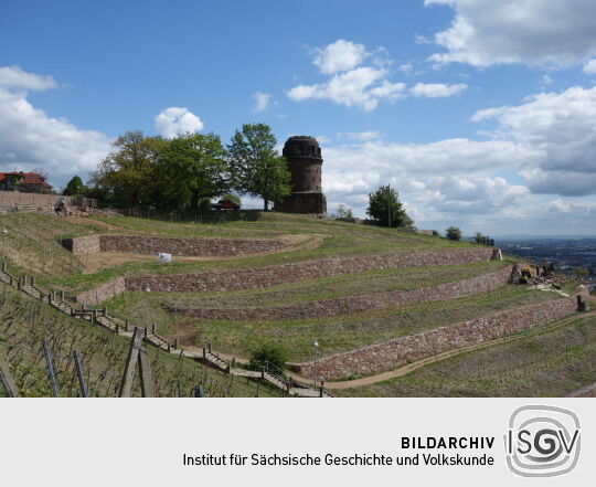 Die Bismarcksäule in Radebeul.