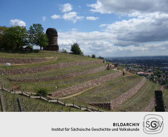 Die Bismarcksäule in Radebeul.