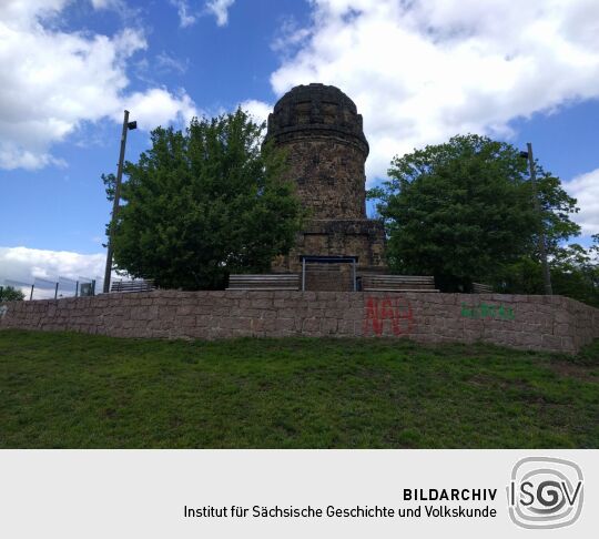 Die Bismarcksäule in Radebeul.