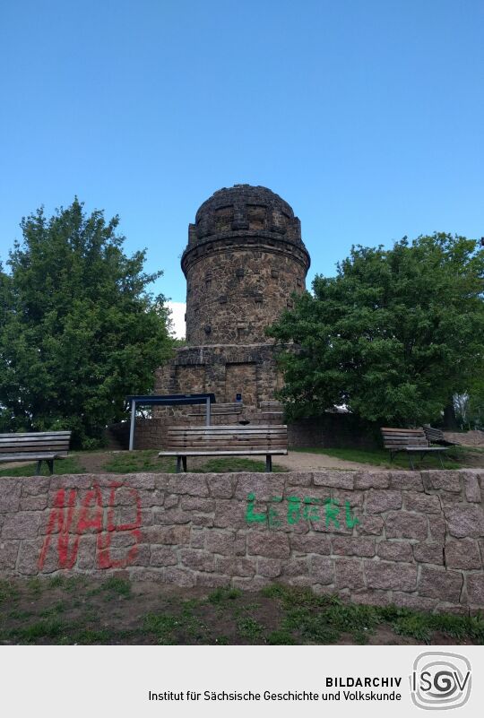 Die Bismarcksäule in Radebeul.