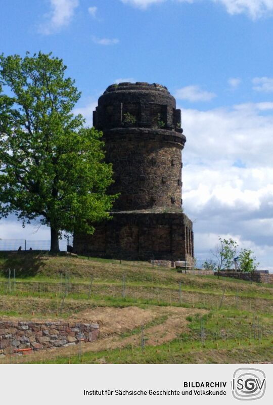 Die Bismarcksäule in Radebeul.