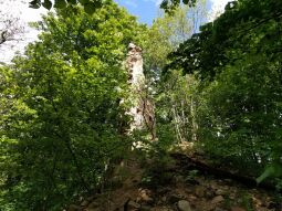 Die Ruine des Tischer- oder Mäuseturms in Radebeul-Oberlößnitz.