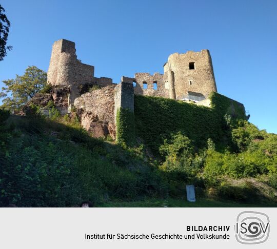 Die Burgruine Frauenstein im Erzgebirge.