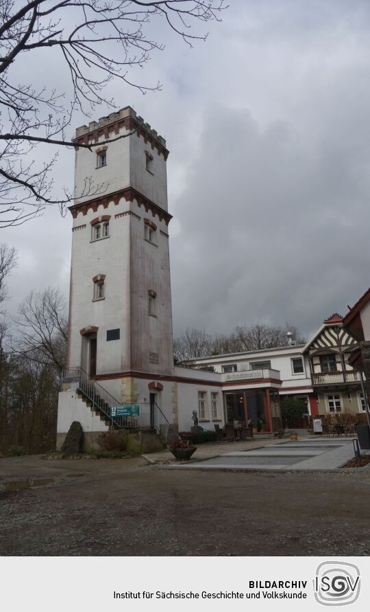 Der Aussichtsturm auf dem Schwedenstein bei Steina.