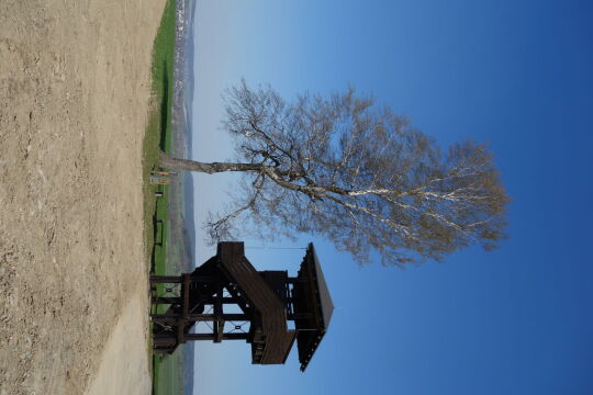 Der Aussichtsturm Zwönitzblick bei Zwönitz im Erzgebirge.