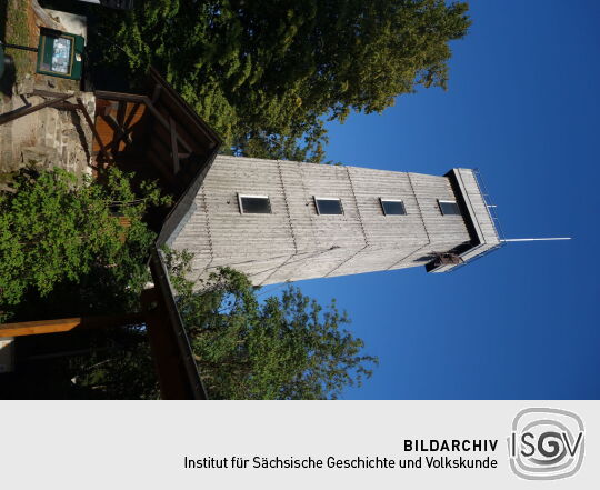 Der Aussichtsturm auf dem Steinberg bei der vogtländischen Gemeinde Steinberg.