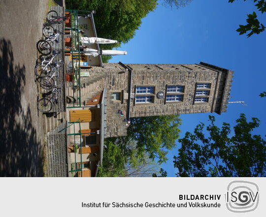 Der König-Johann-Turm auf dem Valtenberg bei Neukirch in der Oberlausitz.