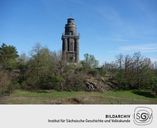 Der Bismarckturm auf dem Wachtelberg bei Wurzen.