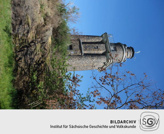 Der Bismarckturm auf dem Wachtelberg bei Wurzen.