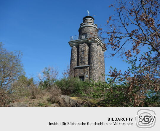 Der Bismarckturm auf dem Wachtelberg bei Wurzen.