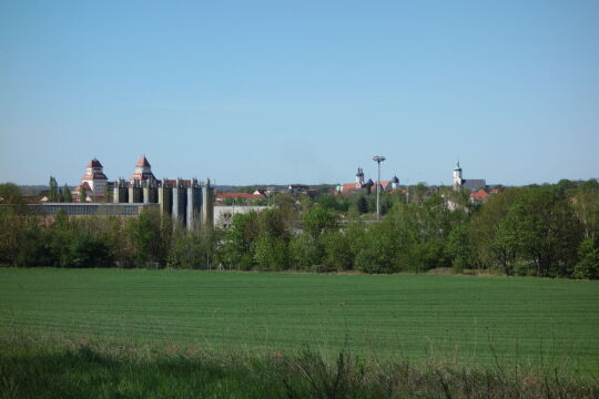 Blick auf Wurzen vom Wachtelberg bei Wurzen.