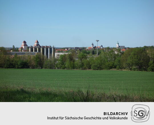 Blick auf Wurzen vom Wachtelberg bei Wurzen.