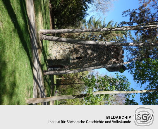 Der ehemalige Aussichtsturm im Stadtpark Wurzen.