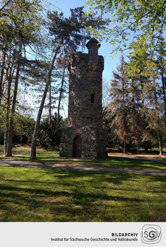 Der ehemalige Aussichtsturm im Stadtpark Wurzen.