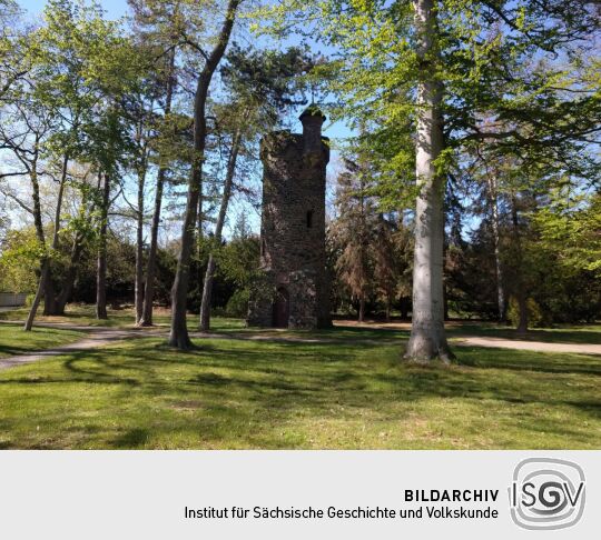 Der ehemalige Aussichtsturm im Stadtpark Wurzen.