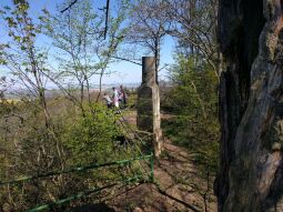 Triangulierungssäule auf dem Gipfel des Wilisch bei Glashütte-Hermsdorf.