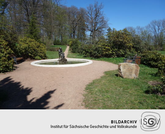 Brunnen im Gutspark Naundorf bei Dippoldiswalde.