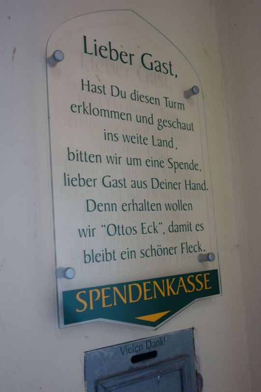 Infotafel an Otto's Eck im Gutspark Naundorf bei Dippoldiswalde.