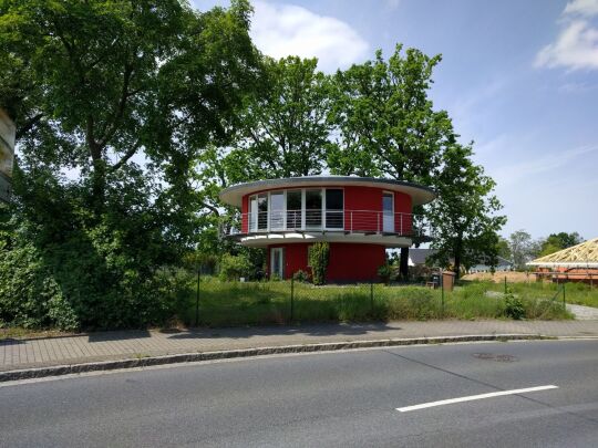 Das Haus Rotunde auf dem Weidaer Berg in Riesa-Weida.