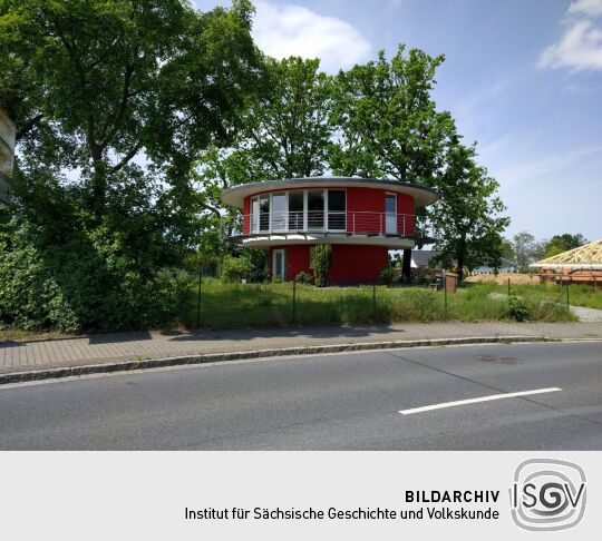 Das Haus Rotunde auf dem Weidaer Berg in Riesa-Weida.