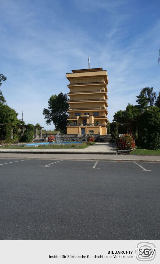 Der Wasserturm an der ehemaligen Galgenleithe in Reichenbach im Vogtland.