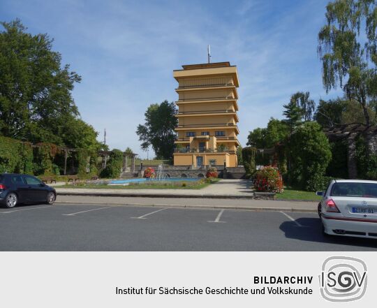 Der Wasserturm an der ehemaligen Galgenleithe in Reichenbach im Vogtland.