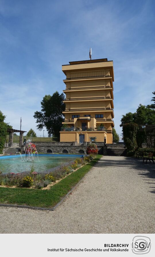 Der Wasserturm an der ehemaligen Galgenleithe in Reichenbach im Vogtland.