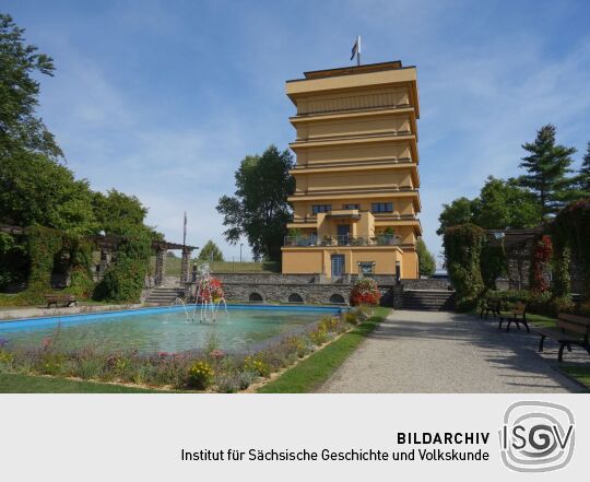 Der Wasserturm an der ehemaligen Galgenleithe in Reichenbach im Vogtland.