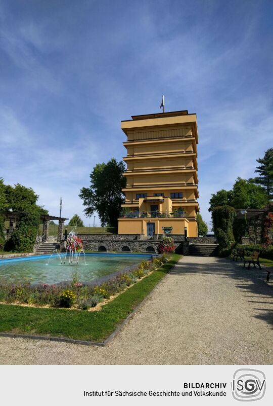 Der Wasserturm an der ehemaligen Galgenleithe in Reichenbach im Vogtland.
